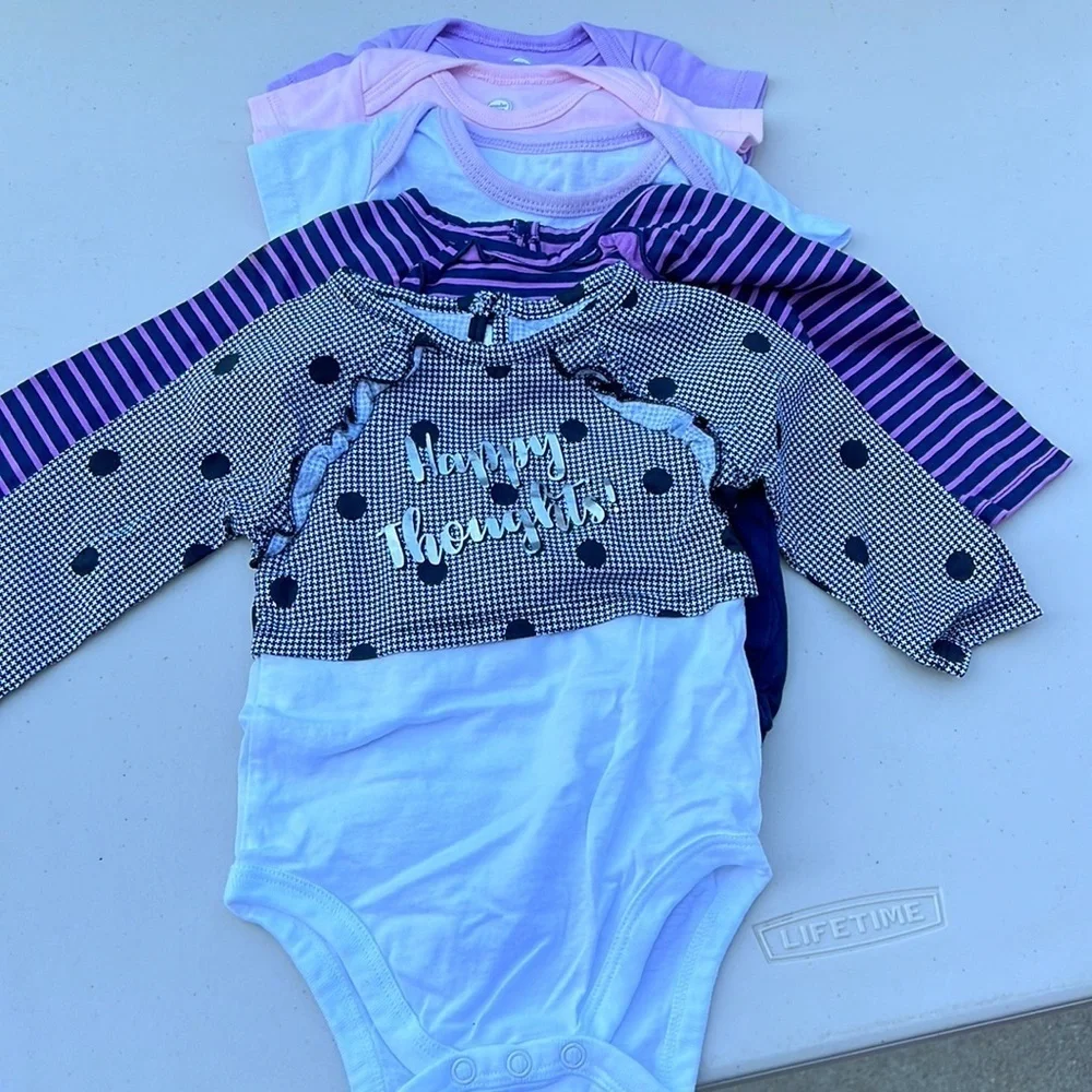 Lot of 5 girls onesies